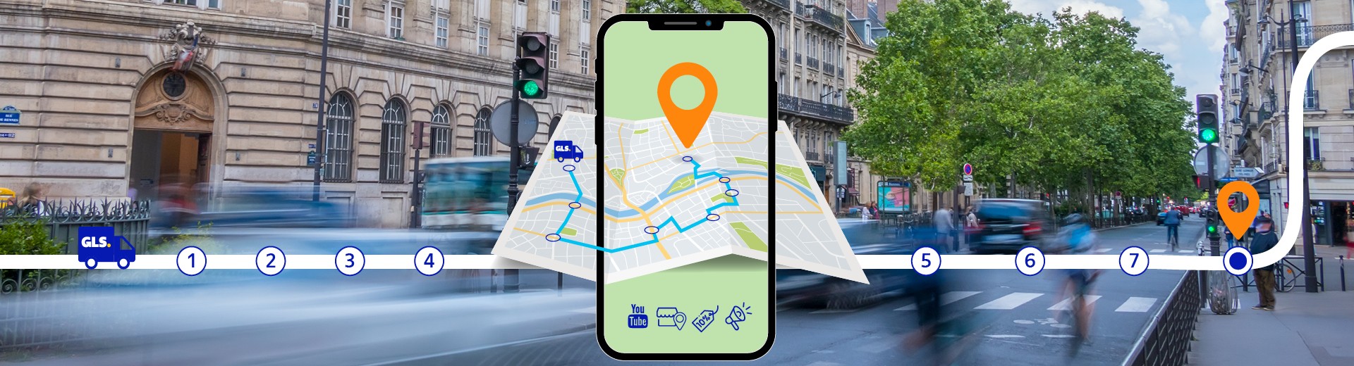 Écran de suivi de colis avec Engage Plus de GLS Écran de suivi de colis avec Engage Plus de GLS
