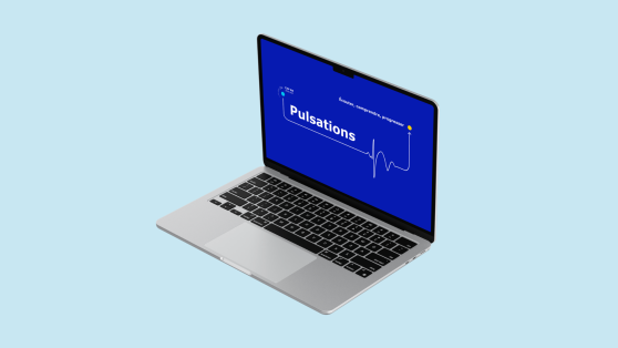 Ordinateur portable affichant l’enquête interne « Pulsations », outil d’écoute des collaborateurs visant à améliorer le bien-être au travail et l’expérience employé chez GLS.